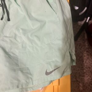 Nike Green Athletic Shorts Lightweight Performance Wear